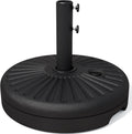 JEAREY 81.5lb Max Capacity Patio Umbrella Stand, Outdoor Umbrella Base Water Filled Stand, Heavy Duty Market Umbrella Holder for Patio, Deck, Poolside (Black)