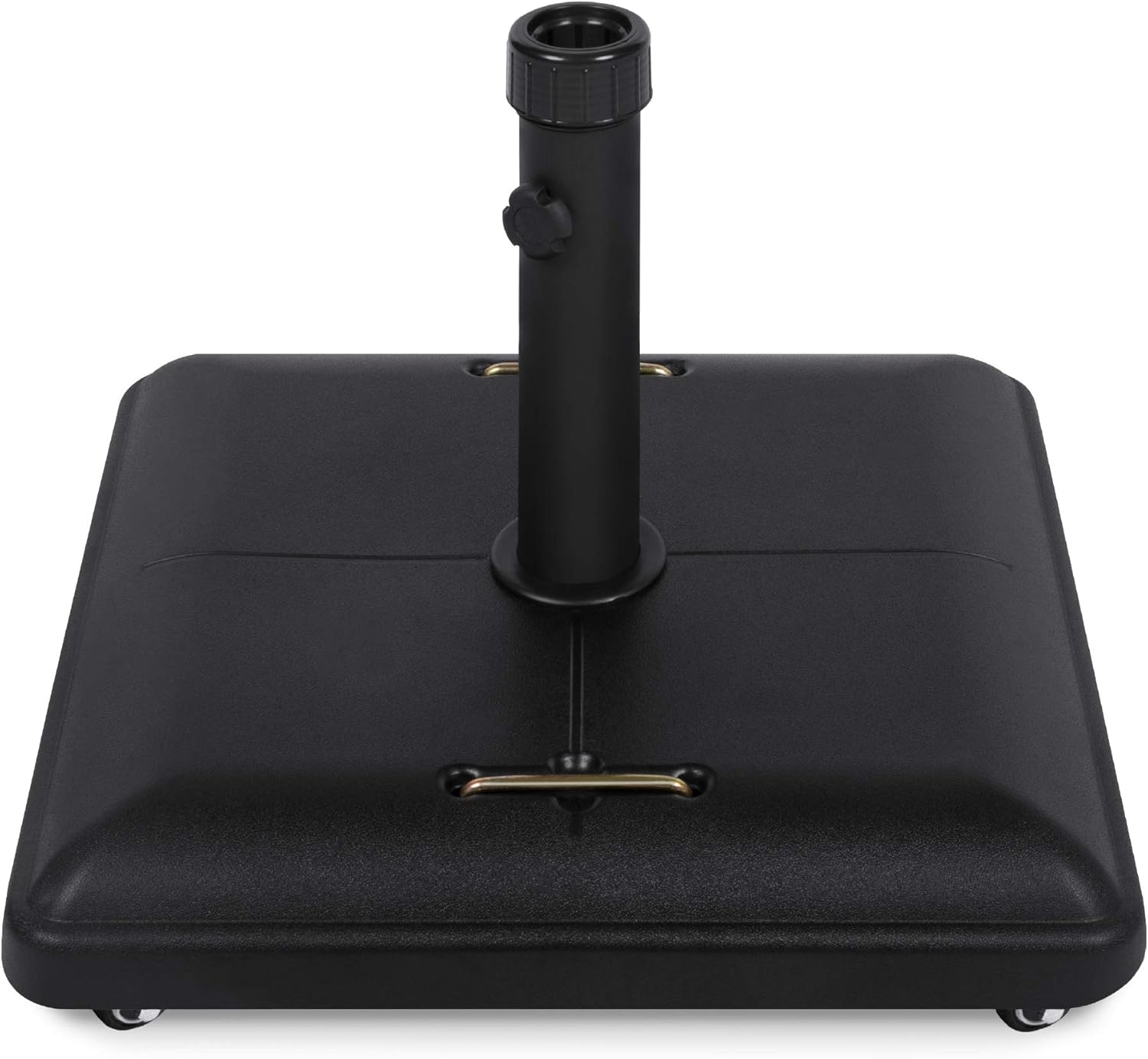 Best Choice Products 81-Pound Heavy Duty Square Concrete Rolling Outdoor Patio Umbrella Base Stand w/Locking Wheels, Handles