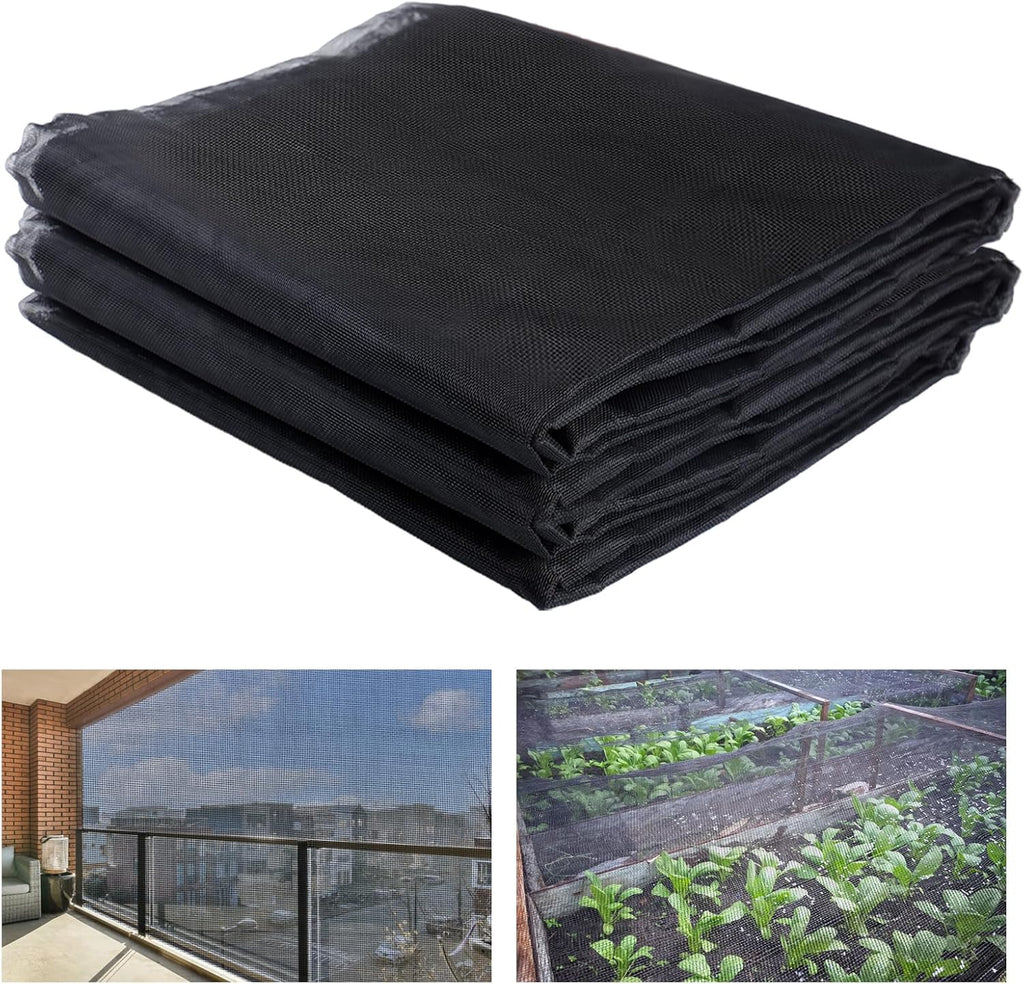 Stronger Garden Mesh Netting - 10 x 20 ft PP Nanocomposite Bird Net Barrier, Mosquito Netting Screen for Outdoor Plants Vegetables Patios Balconies Terraces, Shading Rate 33% (Black)