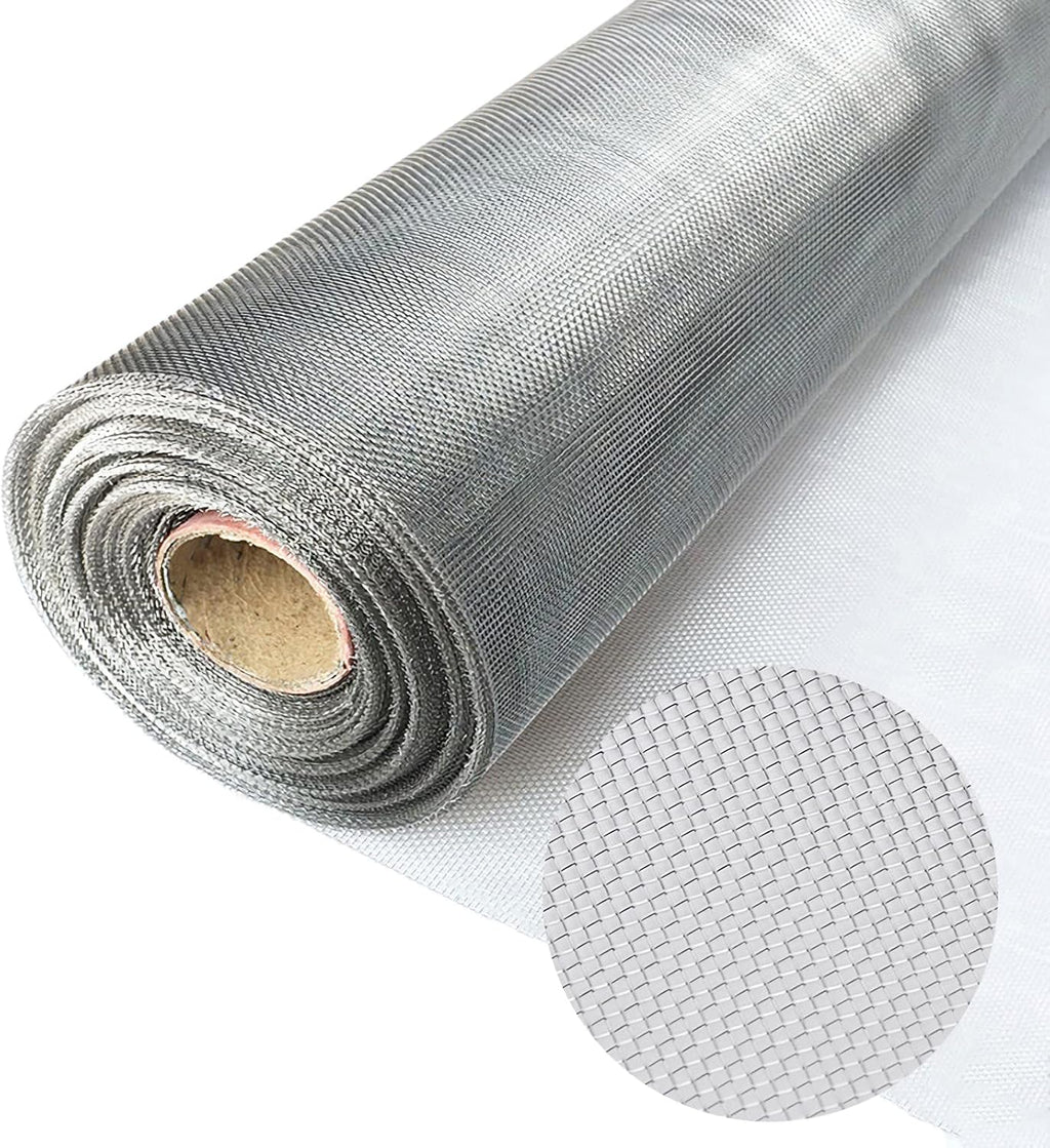 304 Stainless Steel Screen Roll 47 inch x 98 feet Window Screen Mesh 20 Mesh Woven Wire Mesh Patio Screen Mesh Door Screen Replacement Mesh Roll