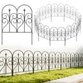 Thealyn Garden Fence 32" H x 10ft (5 Panels), No Digging Heavy Duty Metal Fence Panels, Rustproof Outdoor Dog Fence Animal Barrier, Decorative Fencing for Flower Bed, Yard, Landscape Edging