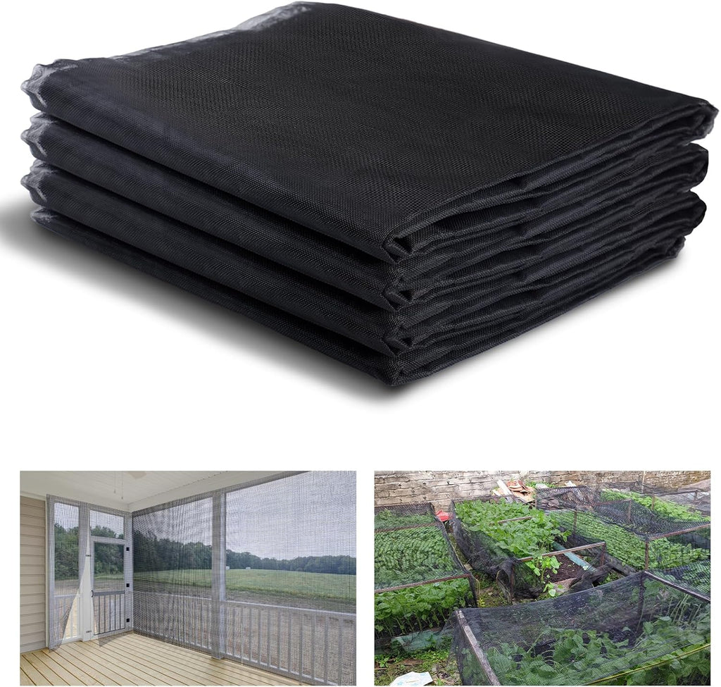 Stronger Garden Mesh Netting - 10 x 33 ft PP Nanocomposite Bird Net Barrier, Mosquito Netting Screen for Outdoor Plants Vegetables Patios Balconies Terraces, Shading Rate 33% (Black)