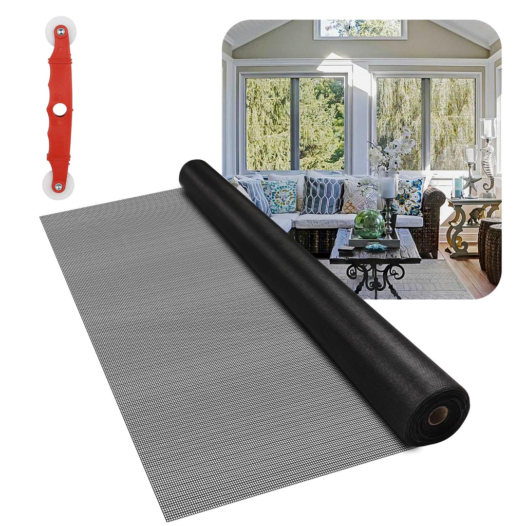 Patio Porch Screen Mesh Roll - 95"x100', Easy-to-Cut Porch Screen Mesh Roll for Patio, Pool, Durable Patio Screen Mesh Replacement