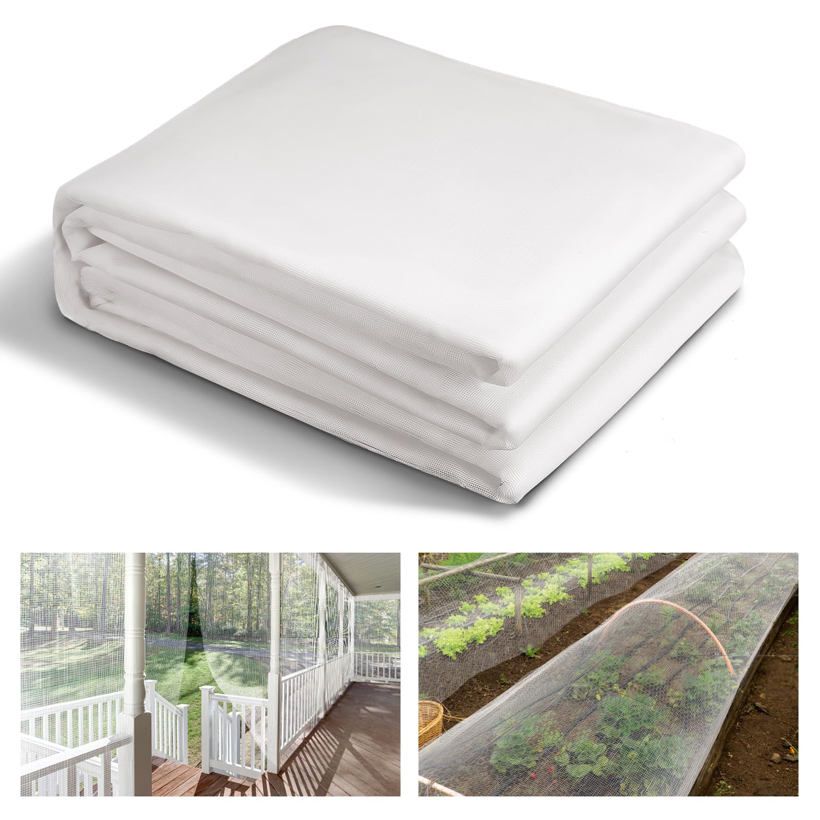 Stronger Garden Mesh Netting - 10 x 20 ft PP Nanocomposite Bird Net Barrier, Mosquito Netting Screen for Outdoor Plants Vegetables Patios Balconies Terraces, Shading Rate 33% (Black)