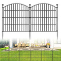 10 Panels No Dig Decorative Garden Fence - 40 in (H) x 23.6 ft (L), Dog Fence Outdoor for Yard，Rustproof Metal Animal Barrier Ground Stakes Fencing for Garden, Patio, Flower Bed