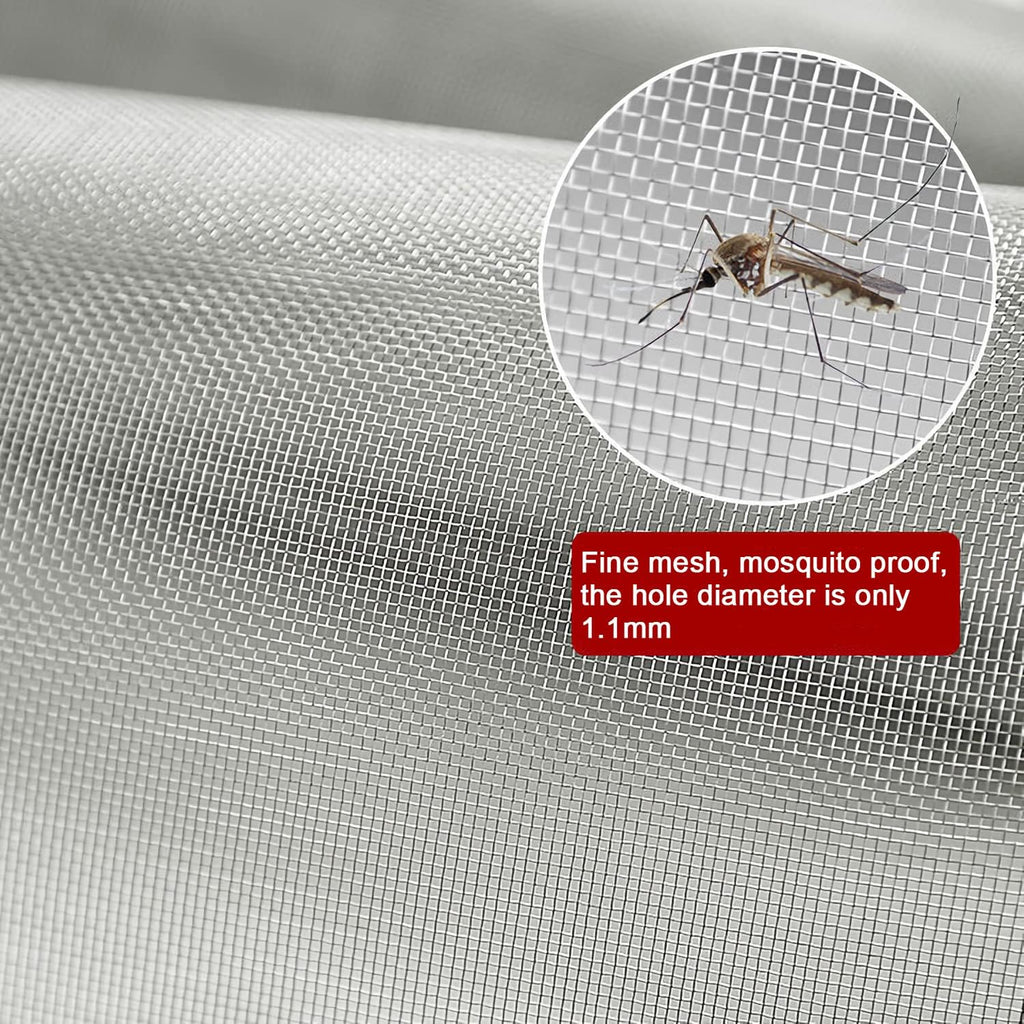 304 Stainless Steel Screen Roll 47 inch x 98 feet Window Screen Mesh 20 Mesh Woven Wire Mesh Patio Screen Mesh Door Screen Replacement Mesh Roll