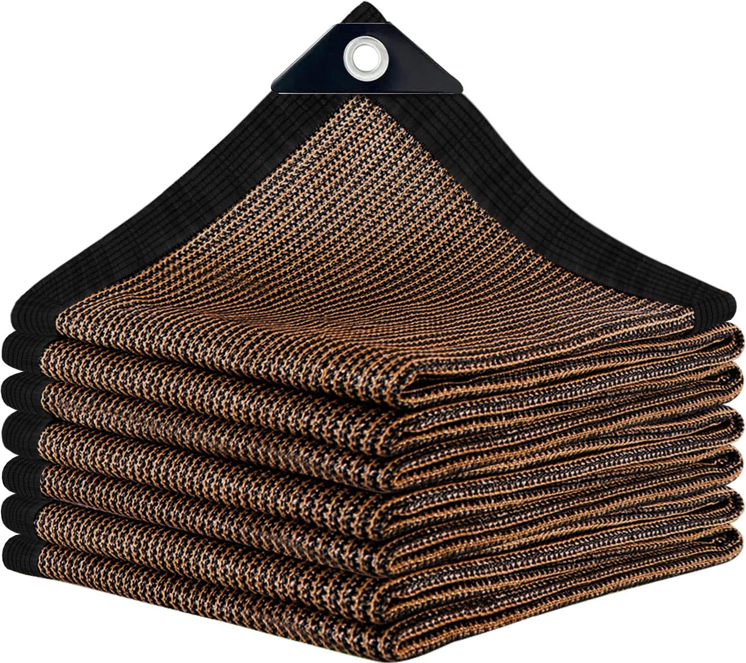 Sun Shade Cloth for Outdoor Patio,Pergola Shade Cover with Grommets Deck Shade Privacy Screen Balcony,90% UV Protection Shade Fabric Brown Sunshades for Garden Backyard Outdoor,Mocha-8x10FT