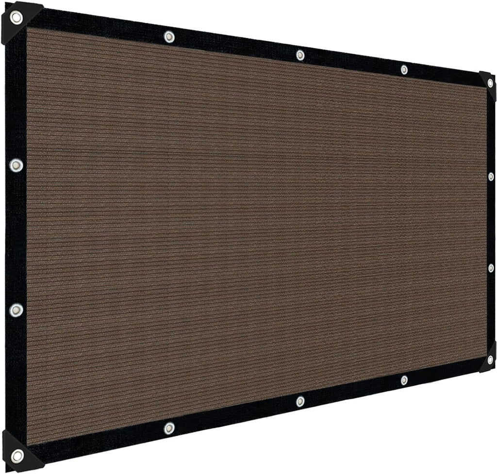 Sun Shade Cloth for Outdoor Patio,Pergola Shade Cover with Grommets Deck Shade Privacy Screen Balcony,90% UV Protection Shade Fabric Brown Sunshades for Garden Backyard Outdoor,Mocha-8x10FT