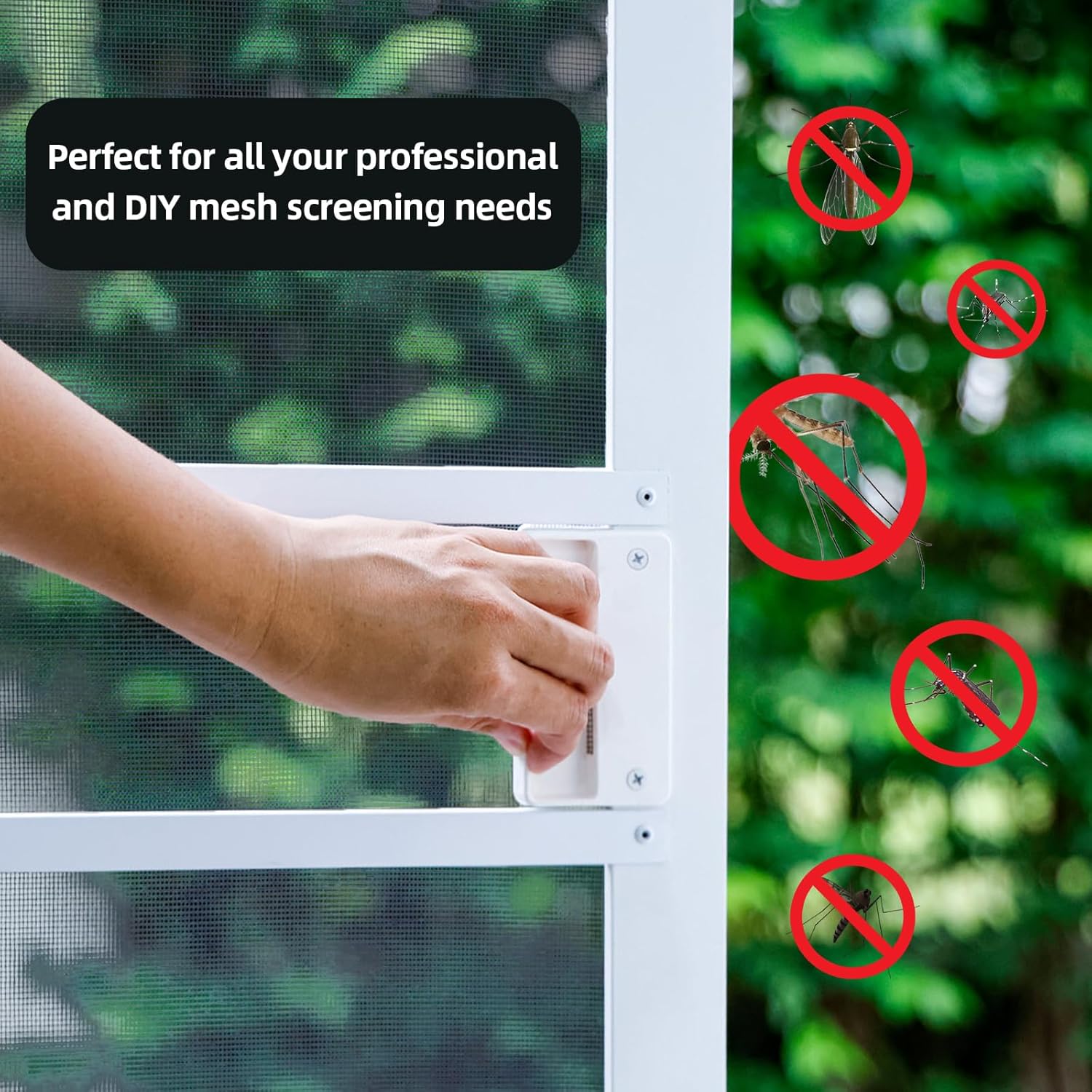 Patio Porch Screen Mesh Roll - 95"x100', Easy-to-Cut Porch Screen Mesh Roll for Patio, Pool, Durable Patio Screen Mesh Replacement