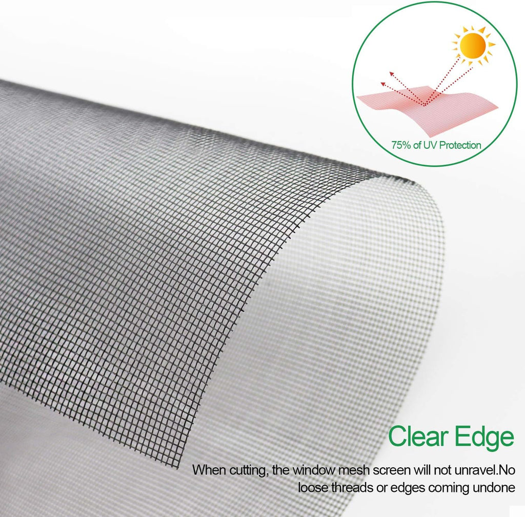 Fiberglass Window Screen Roll 96in x 100ft DIY Custom Screens Replacement Mesh for Windows Doors Patio Screens Premium Pet Proof Screen Porch Screen for Outdoor Kitchens Tree Houses Pool Houses
