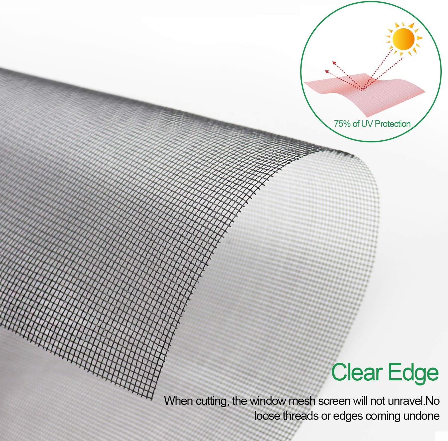 Fiberglass Window Screen Roll 96in x 100ft DIY Custom Screens Replacement Mesh for Windows Doors Patio Screens Premium Pet Proof Screen Porch Screen for Outdoor Kitchens Tree Houses Pool Houses