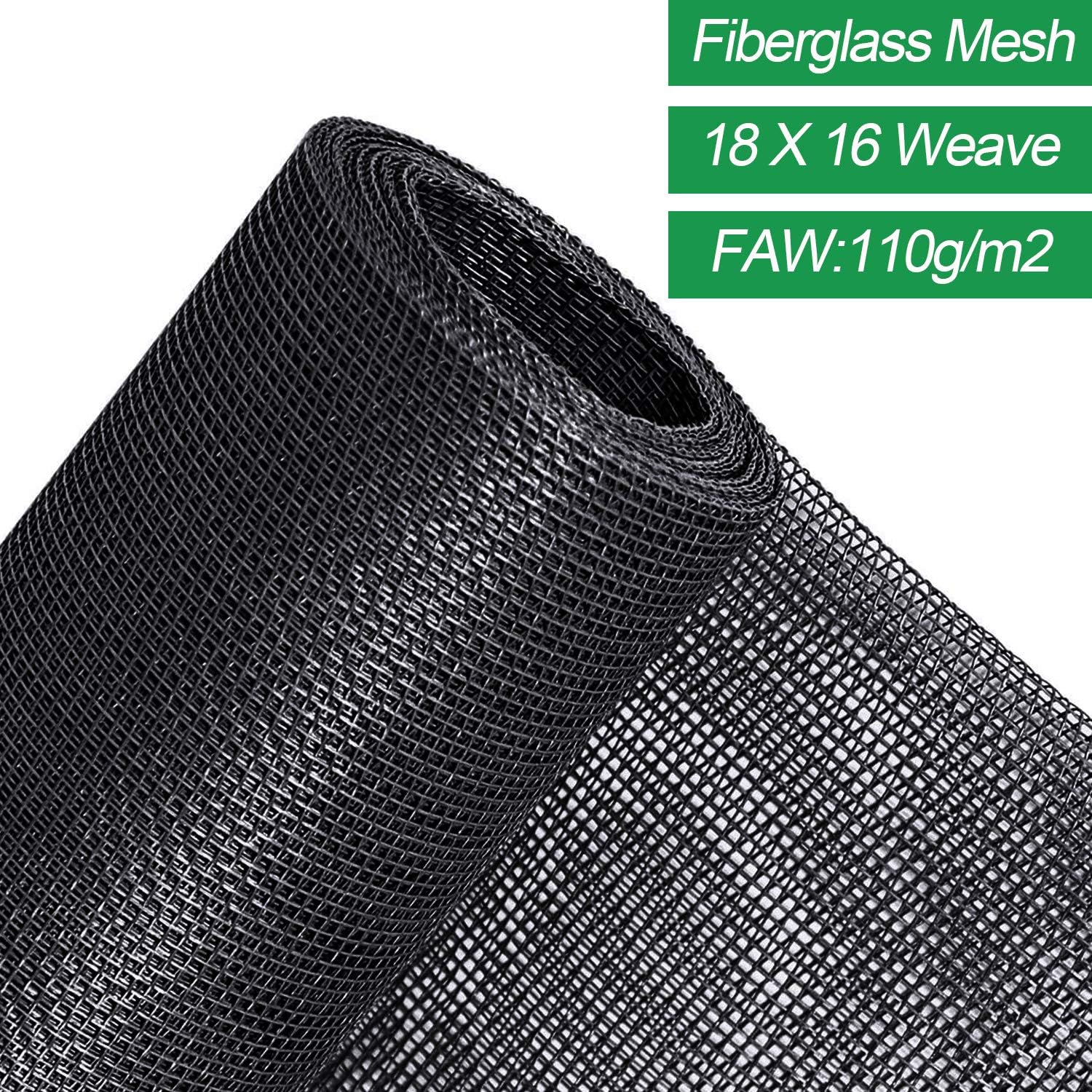 Fiberglass Window Screen Roll 96in x 100ft DIY Custom Screens Replacement Mesh for Windows Doors Patio Screens Premium Pet Proof Screen Porch Screen for Outdoor Kitchens Tree Houses Pool Houses