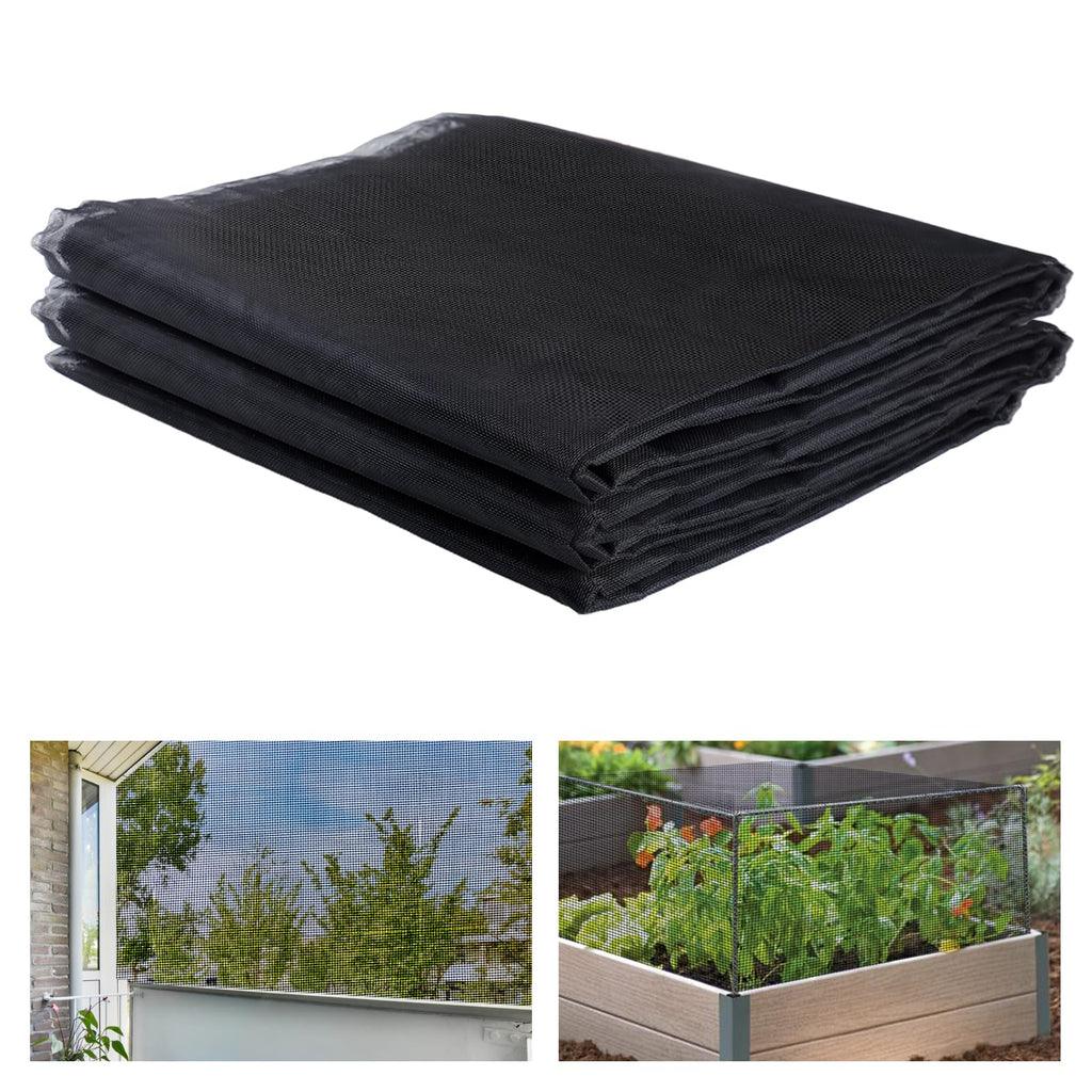 Stronger Garden Mesh Netting - 10 x 33 ft PP Nanocomposite Bird Net Barrier, Mosquito Netting Screen for Outdoor Plants Vegetables Patios Balconies Terraces, Shading Rate 33% (Black)